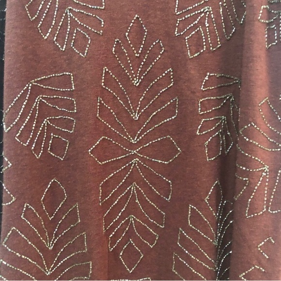 Anthropologie Alison rust colored tank with beads size S EUC - Picture 3 of 9